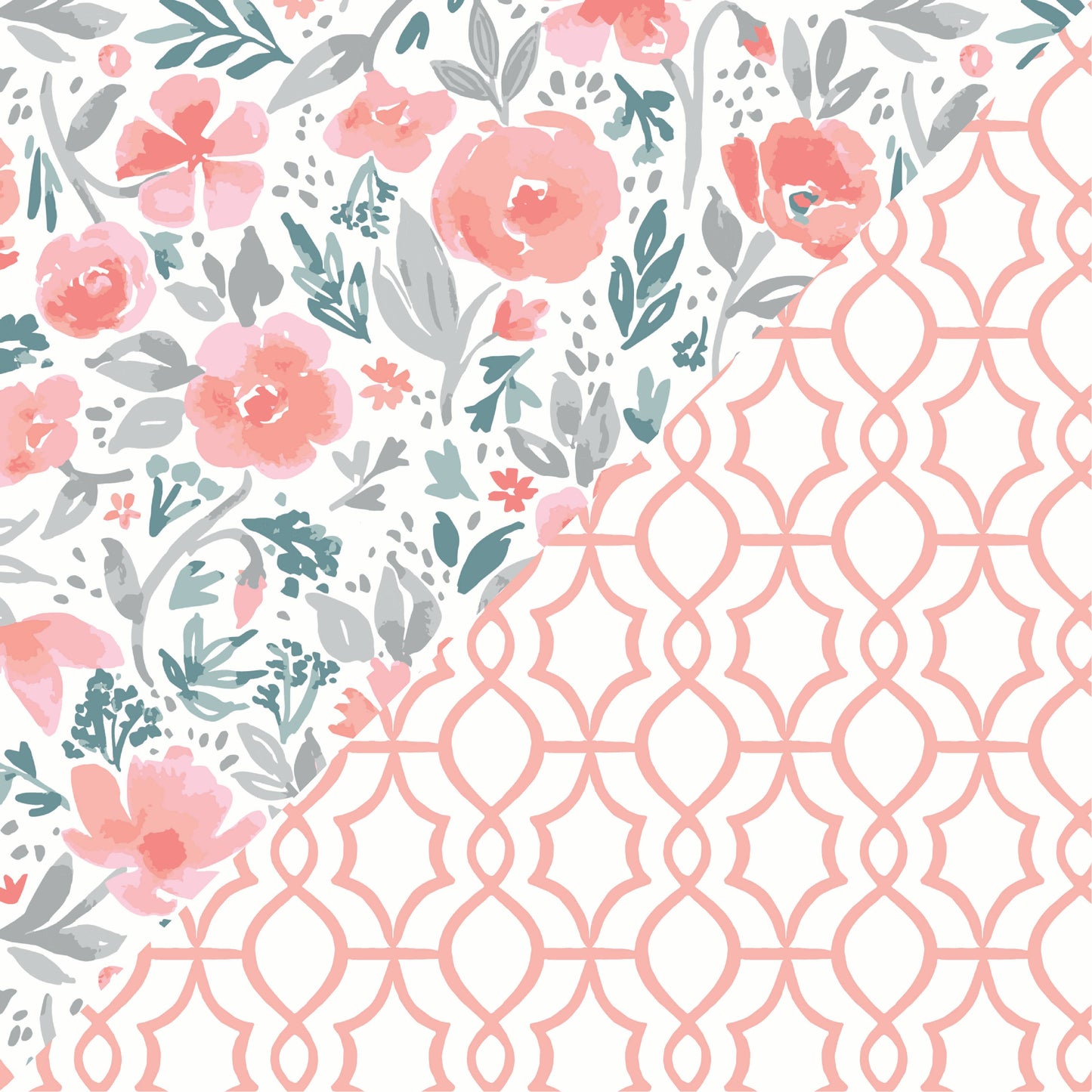 Floret + Trellis Muslin Swaddle Blanket Set