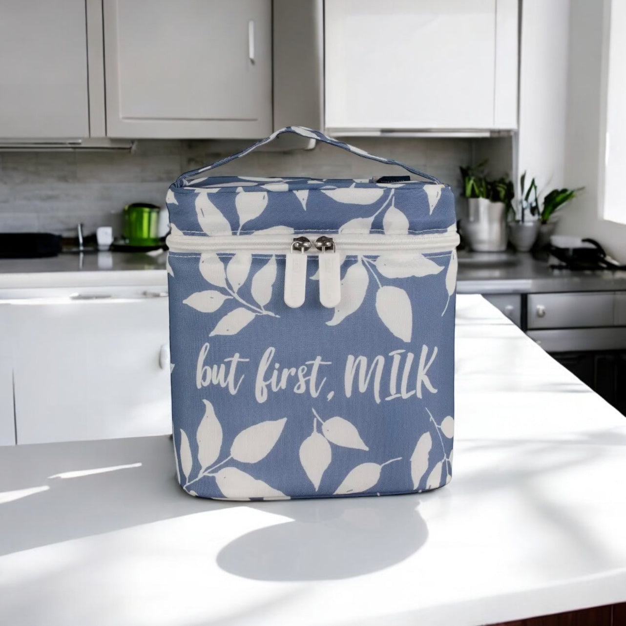 “But First Milk” Insulated Bottle Bag