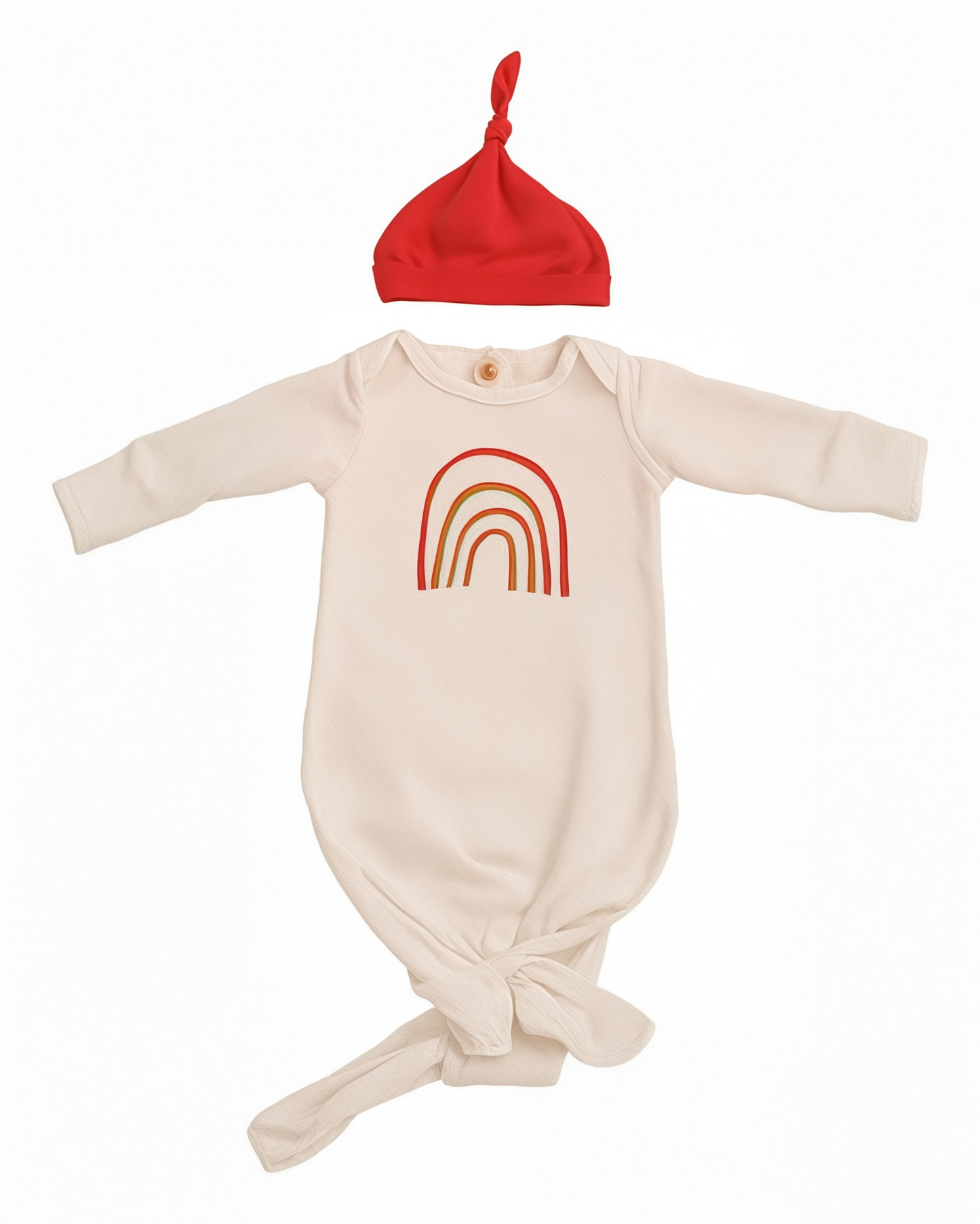 Newborn Gown & Knotted Hat Set