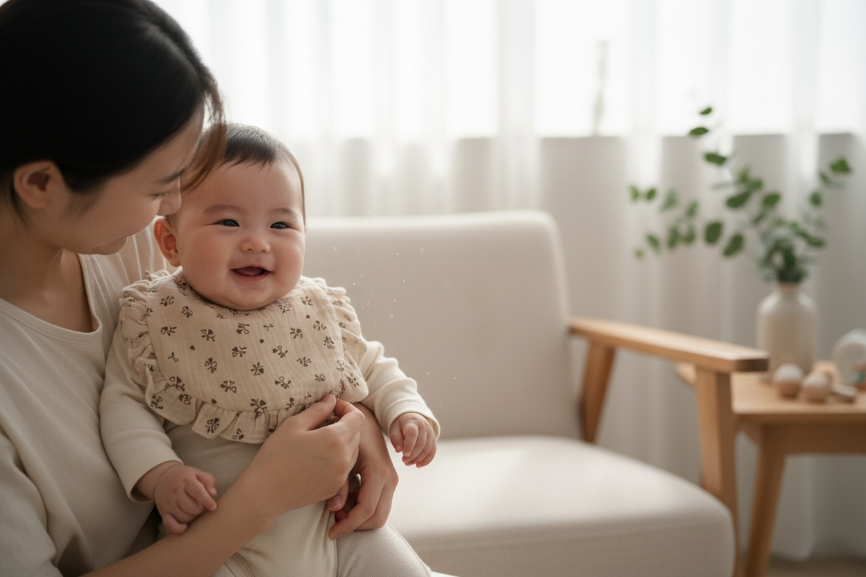 Soft & Sweet Muslin Ruffle Bib