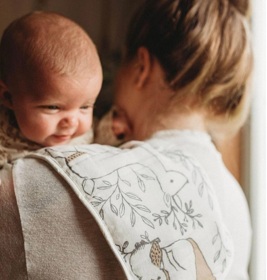 Crane Baby Burp Cloths