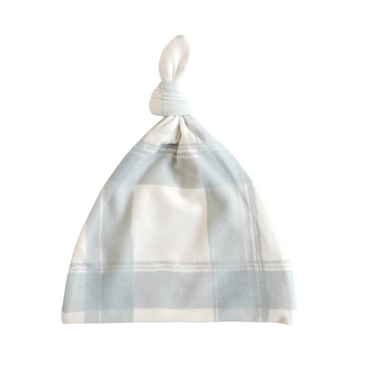 Village Baby Top Knot Hat: French Gingham
