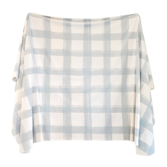 Village Baby Soft & Stretchy Swaddle Blanket: French Gingham