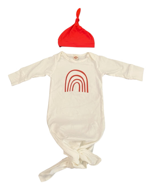 Newborn Gown & Knotted Hat Set