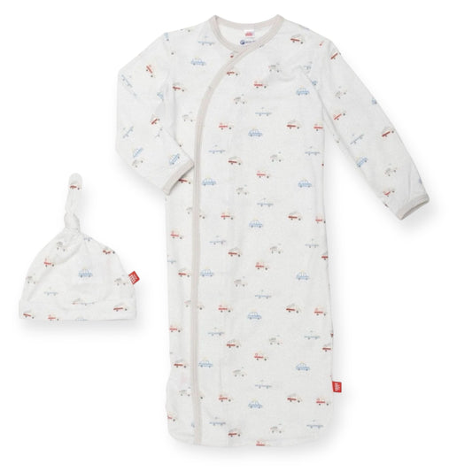 Magnetic Me Organic Cotton Gown & Hat Set