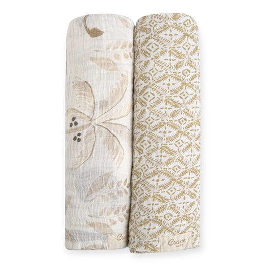 Crane Baby Swaddle Set